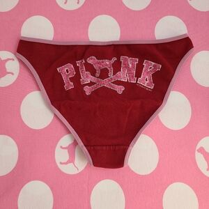 Rare VTG Victoria's Secret PINK Low Rise Graphic Cotton Bikini Panty Size Sm